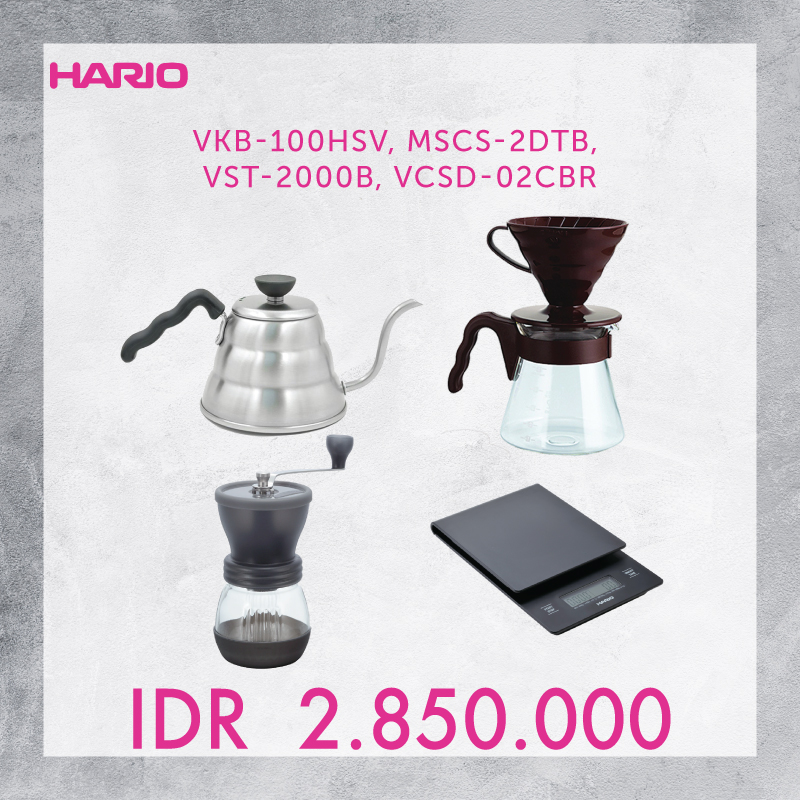 Hario Promo V60 VKB100HSV+MSCS2DTB+VST2000B+VCSD02CBR