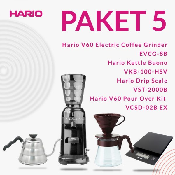 Hario Promo V60 VKB 100 HSV+EVCG 8 B+VST 2000 B+VCSD 02 CBR