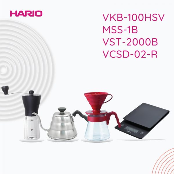 Hario V60 Promo 1 Vkb-100HSV+MSS-1B + VST-2000B + VCSD-02