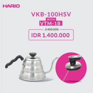 Hario Paket Kettle 100 Dan Thermometer (VKB-100HSV + VTM-1B)