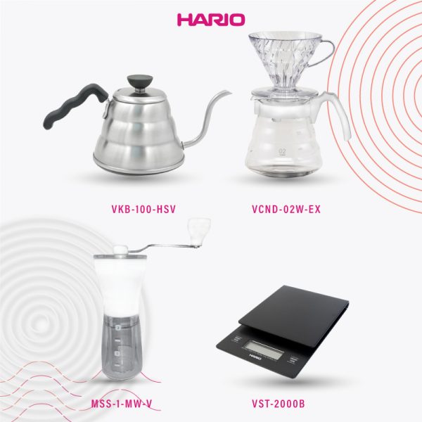 Hario V60 Promo 1 Vkb-100HSV+MSS-1MW-V + VST-2000B + VCND-02W-EX