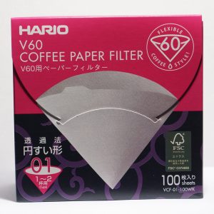 Hario V60 Paper Filter 01 W 100 Sheets VCF-01-100WK