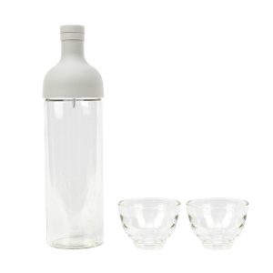 Hario Tea Filter in Bottle & Tea Glass Set FIHU-2012-PGR-EX